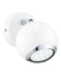 Σποτ Μονόφωτο D7x13cm 1xGU10 2,8w 3000Κ 250lm Ατσάλι Νίκελ-Λευκό Eglo Bimeda 31001