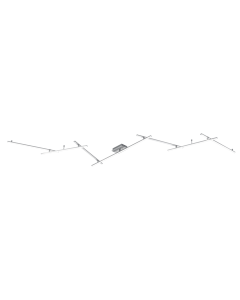Μεταλλική Πλαφονιέρα Οροφής Νίκελ Ματ 345xH6cm LED 28w 3000K 3500lm Switch Dimmer Trio Lighting Indira 674610707