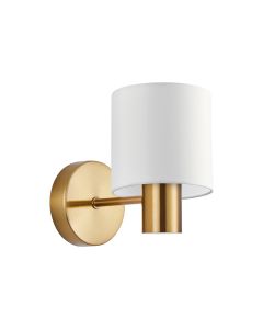 SE21-GM-16-SH1 ADEPT GOLD MATT WALL LAMP WHITE SHADE+ HOMELIGHTING 77-8304