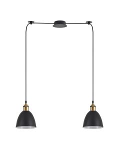 SE21-BR-10-BL2-MS2 MAGNUM BRONZE Black Metal Shade Pendant+ HOMELIGHTING 77-8770
