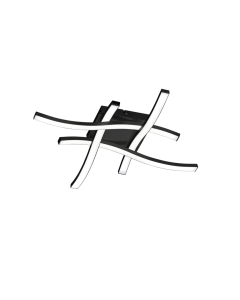 Πλαφονιέρα Οροφής 46xH7cm LED 4 SMD 5W 4x500lm 3000K Μέταλλο Μαύρο Ματ Trio Lighting Route R62474132