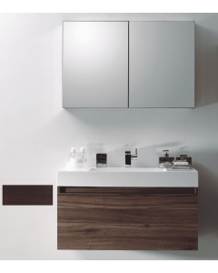 Έπιπλο Μπάνιου-Νιπτήρα ECO-100 100 εκ. Taiming Metalbox system, Χρώμα Μελαμίνης Wenge FT21.100.019WeM