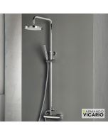 Μπαταρία Ντουζιέρας με Κεφαλή και Κολώνα ρυθμιζόμενου ύψους Industrial Vicario Chrome 512065-100