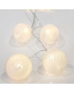 ΣΕΙΡΑ, 10 LED 5mm, ΒΑΜΒΑΚΕΡΕΣ ΔΙΑΚΟΣΜΗΤΙΚΕΣ ΜΠΑΛΕΣ 6cm, ΜΠΑΤΑΡΙΑΣ 3xAA, ΔΙΑΦΑΝΟ PVC ΚΑΛΩΔΙΟ, ΘΕΡΜO ΛΕΥΚO LED ΑΝΑ 15cm, ΠΡΟΕΚΤΑΣΗ ΠΑΡΟΧΗΣ 50cm, IP20 Eurolamp 600-11122