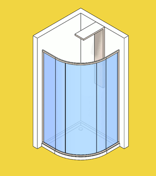 Καμπίνες Ντουσιέρας Οβάλ γωνιακές Καμπίνες Ντουσιέρας Οβάλ γωνιακές